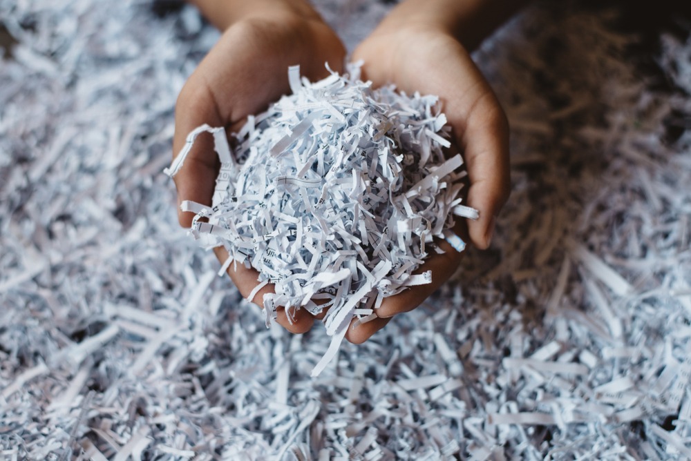 handful of shredded paper